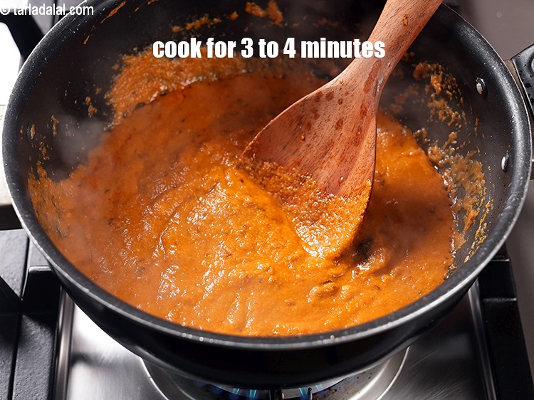 Step 36 – Cook on medium flame for 3 to 4 minutes, while stirring occasionally.&nbsp;