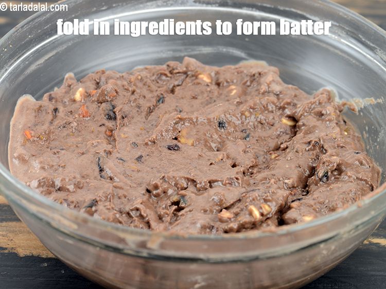 Step 29 – Fold in all the ingredients to form a batter.