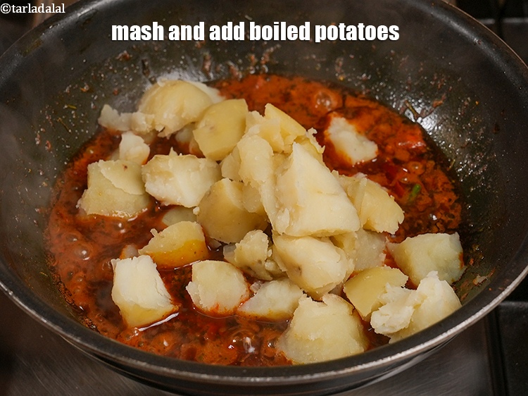 Step 29 – Mash and add 3 boiled potatoes.