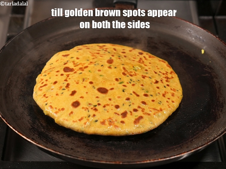 Step 29 – Till golden brown spots appear on both the sides.
