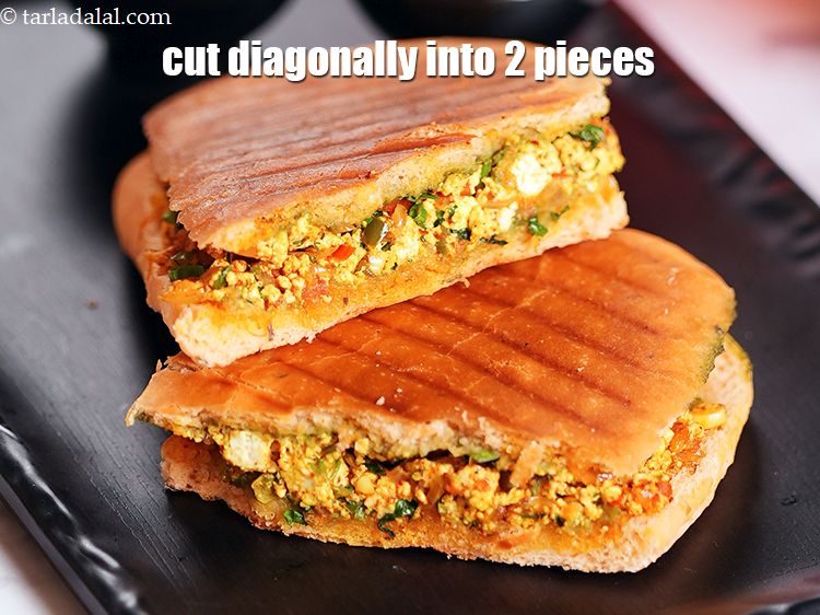 Step 33 – Cut each sandwich diagonally into 2 equal pieces.