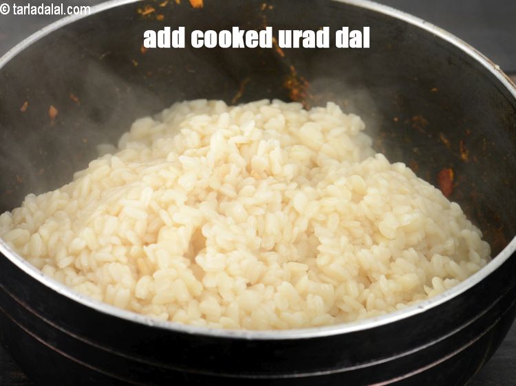 Step 29 – Add the cooked urad dal.