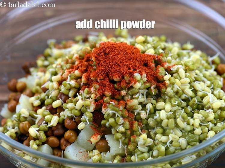 Step 32 – Add 1&frac12; tsp chilli powder.&nbsp;