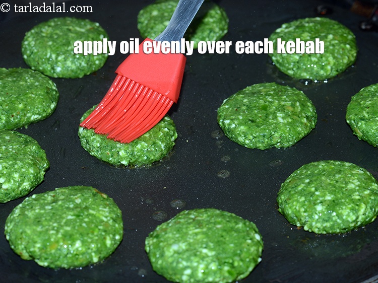Step 27 – Apply 1 tsp of oil evenly over each kebab.