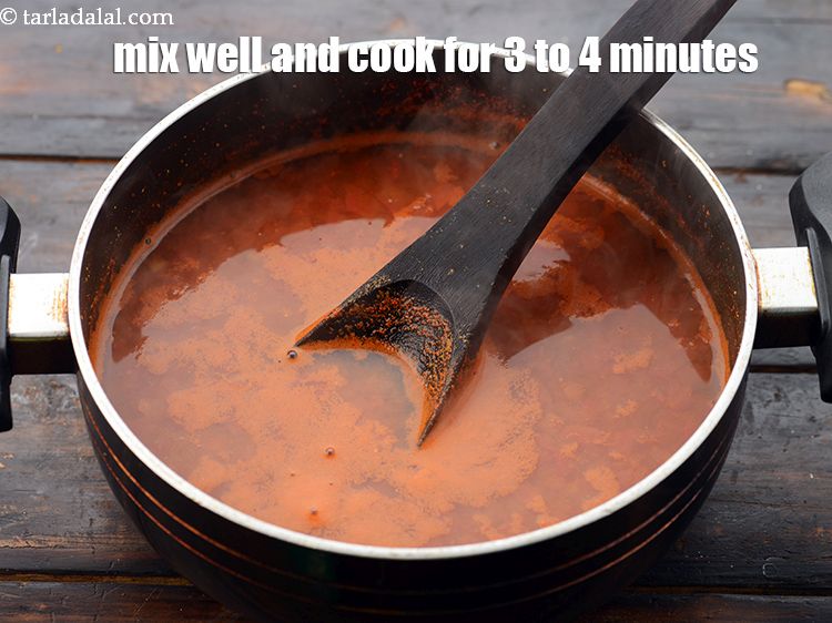 Step 34 – Mix well and cook on a medium flame for 3 to 4 minutes, while stirring …