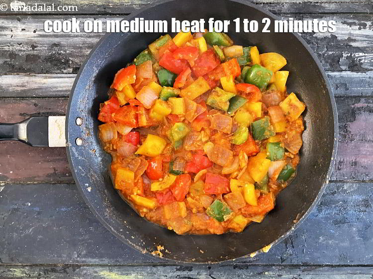 Step 29 – Cook on a medium flame for 1 to 2 minutes, while stirring occasionally.