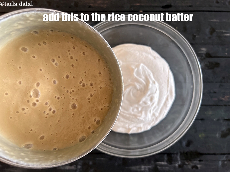 Step 30 – Add this to the rice coconut batter.