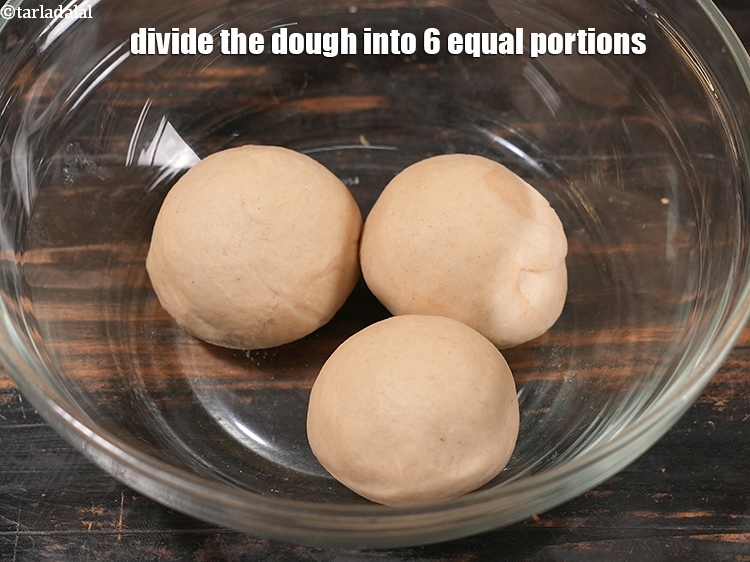Step 30 – Divide the dough into 6 equal portions.