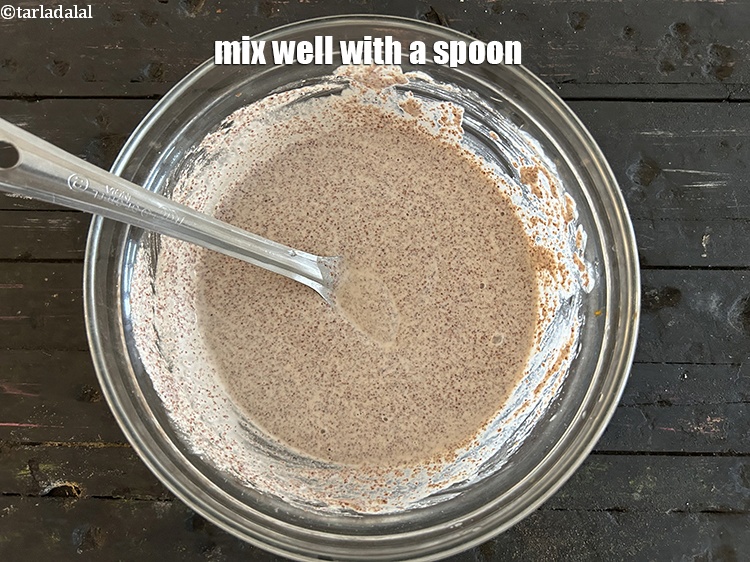 Step 30 – Mix well with a spoon.