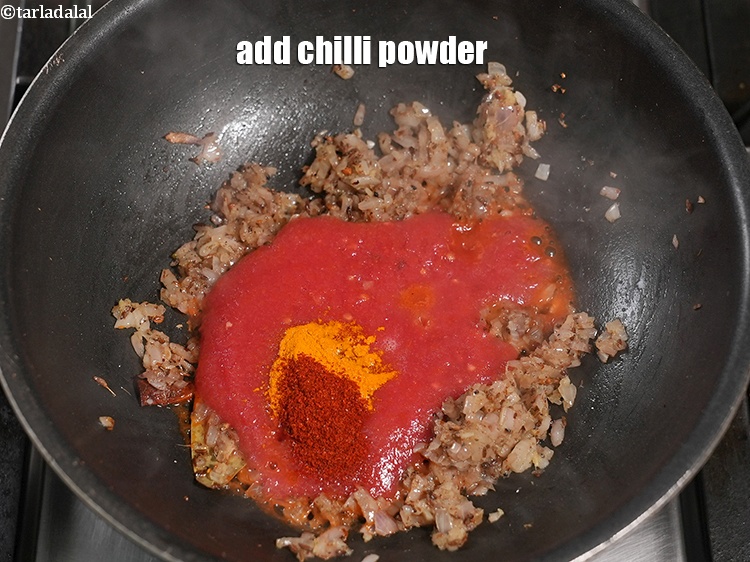 Step 31 – Add &frac12; tsp <a href="https://www.tarladalal.com/glossary-chilli-powder-red-chilli-powder-339i">chilli powder</a>.