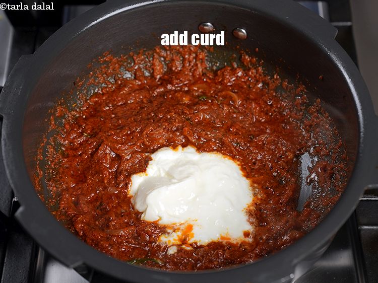 Step 30 – Add &frac14; cup curd.