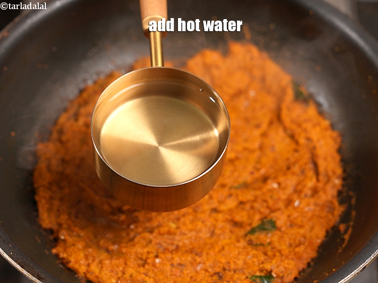 Step 30 – Add hot water.