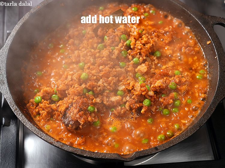 Step 37 – Add 2 cups of hot water.