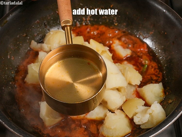 Step 30 – Add 1 cup hot water.