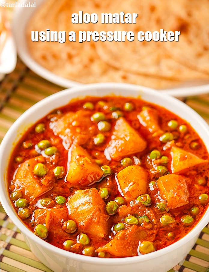 Step 31 – Serve <strong>aloo mutter curry recipe | aloo matar using a pressure cooker | Punjabi aloo …