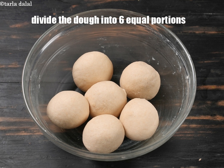 Step 30 – Divide the dough into 6 equal portions.