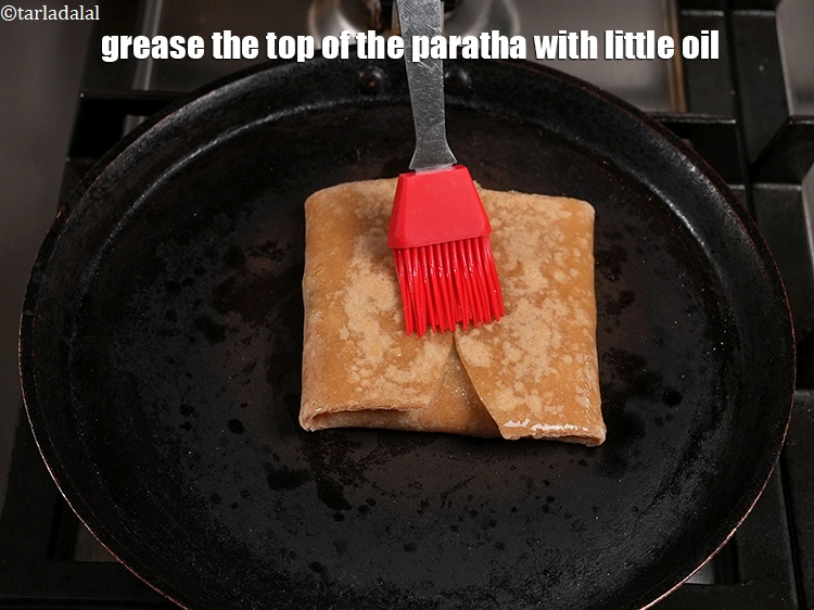 Step 50 – Cook the bottom for 30 to 45 seconds on medium heat.