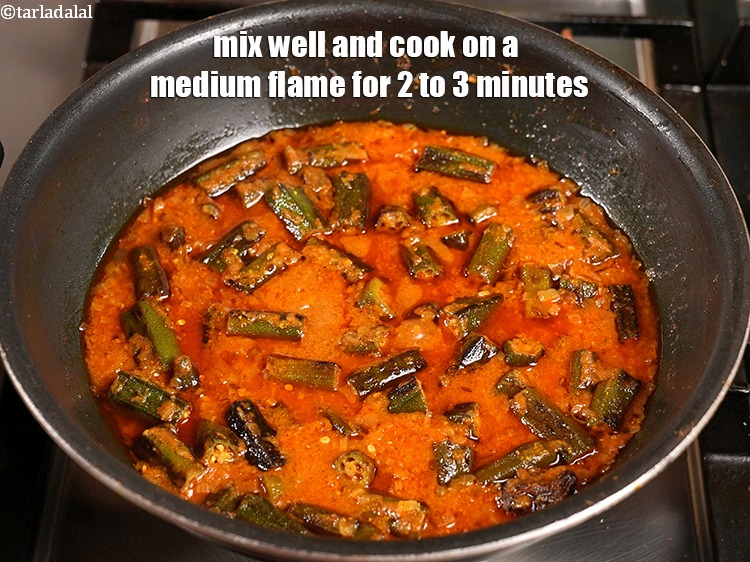 Step 30 – Mix well and cook on a medium flame for 2 to 3 minutes.