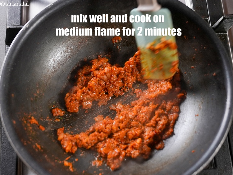Step 29 – Mix well and cook on medium flame for 2 minutes, while stirring occasionally.