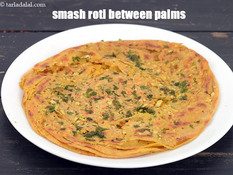 Step 30 – Smash the roti between palms.