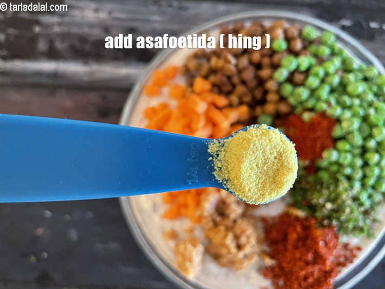 Step 30 – Add 1/4th tsp&nbsp;asafoetida (hing).