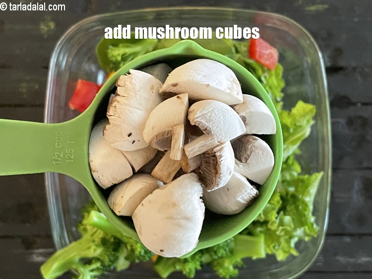 Step 30 – Add&nbsp;<meta charset="UTF-8" />1/2 cup&nbsp;<a href="glossary-mushroom-cubes-2282i">mushroom (khumbh) cubes</a>.