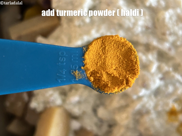Step 30 – Add&nbsp;<meta charset="UTF-8" /><meta charset="UTF-8" /><meta charset="UTF-8" /><strong>1/4 tsp&nbsp;<a href="glossary-turmeric-powder-haldi-645i">turmeric powder (haldi)</a>.</strong>