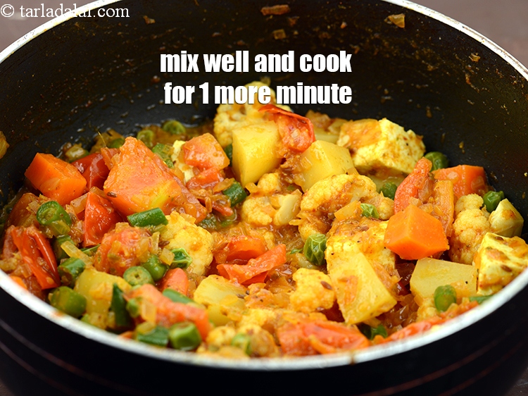 Step 35 – Mix well and cook on a medium flame for 1 more minute.