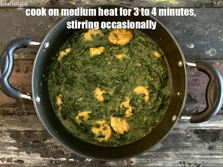 Step 41 – Cook on a medium flame for 3 to 4 minutes, while stirring occasionally.