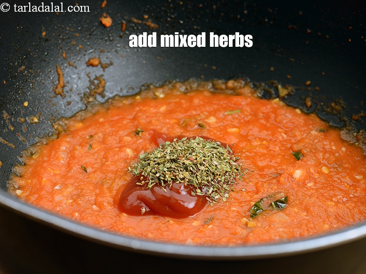 Step 32 – Add 1 tsp mixed herbs.