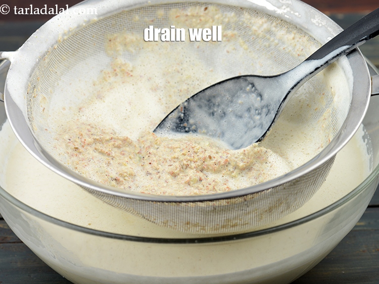 Step 30 – Drain using a strainer.