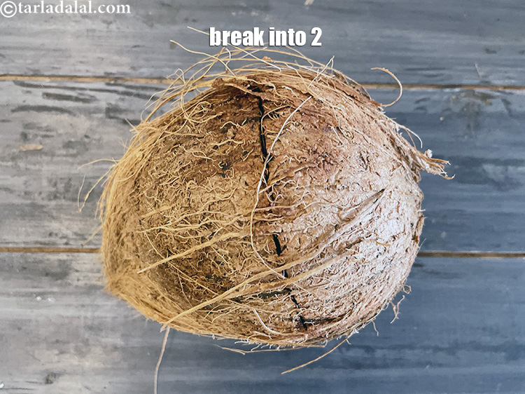 Step 4 – Break into 2 and discard the water.