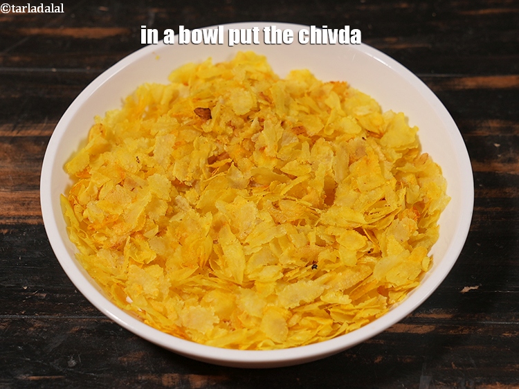 Step 32 – In a bowl put the chivda.