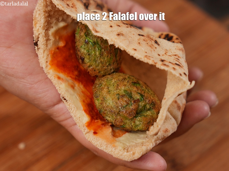 Step 33 – Place 2 Falafel over it.