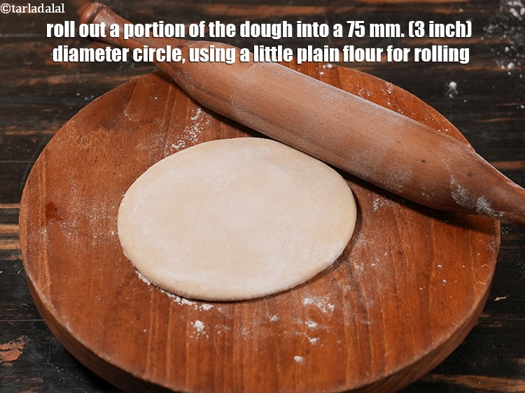 Step 31 – <meta charset="UTF-8" /> Roll out a portion of the dough into a 75 mm. (3 …