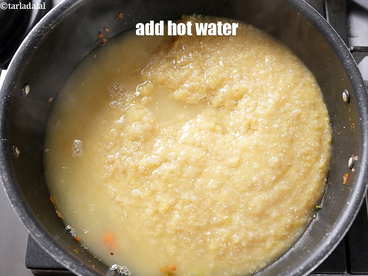 Step 31 – Add 1 cup hot water.