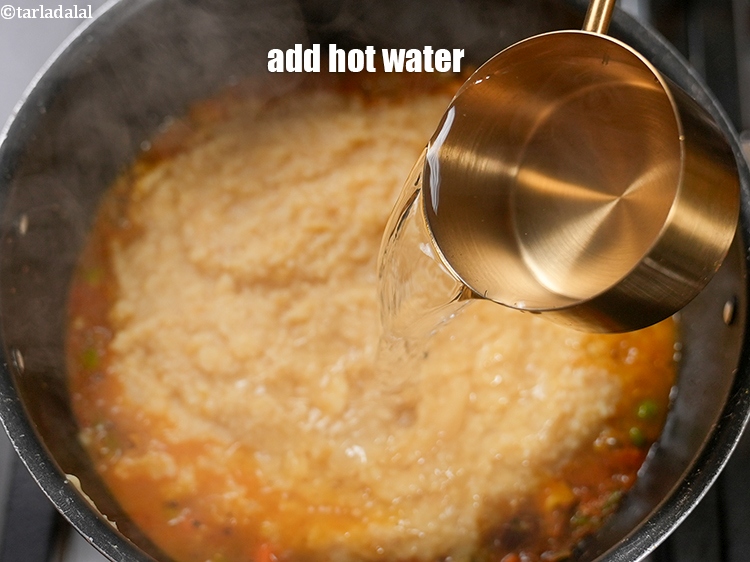 Step 31 – Add 1 cup hot water.