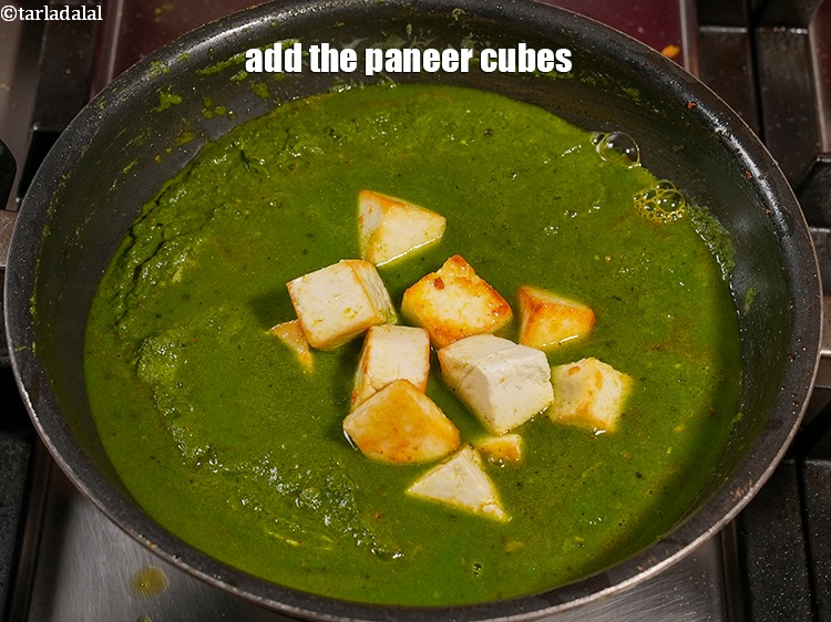 Step 31 – Add the paneer cubes.