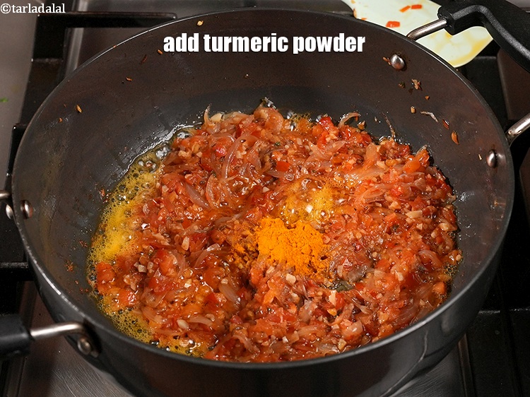 Step 31 – Add&nbsp;1/2 tsp&nbsp;<a href="https://www.tarladalal.com/glossary-turmeric-powder-haldi-645i">turmeric powder (haldi)</a>.
