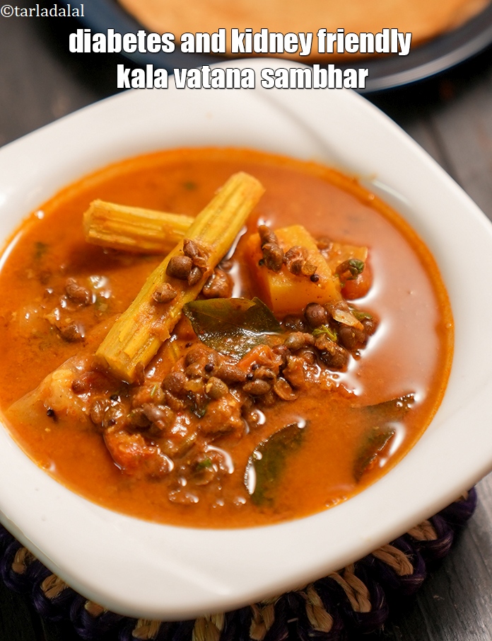 Step 30 – Serve <strong>kala vatana sambar recipe&nbsp;|&nbsp;diabetes and kidney friendly kala vatana sambhar&nbsp;|&nbsp;South Indian style black peas …