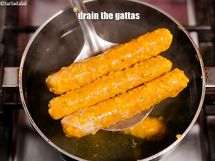 Step 31 – Drain the gattas.
