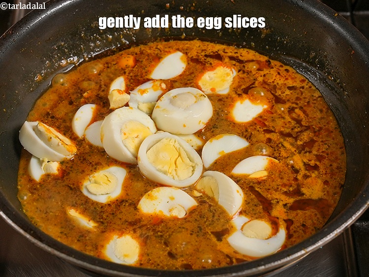 Step 31 – Gently add the egg slices.