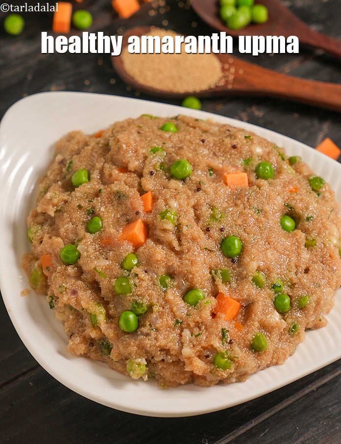 Step 32 – Serve <strong>rajgira upma recipe&nbsp;|&nbsp;healthy amaranth upma&nbsp;|&nbsp;rajgira vegetable upma&nbsp;|</strong> hot.