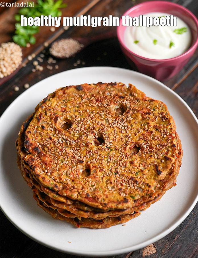 Step 32 – Serve <strong>multiflour thalipeeth | healthy multigrain thalipeeth | quick mutliflour dhapate |</strong> hot with <a …