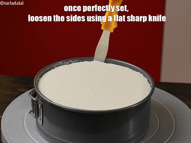 Step 31 – Once perfectly set, loosen the sides using a flat sharp knife.&nbsp;