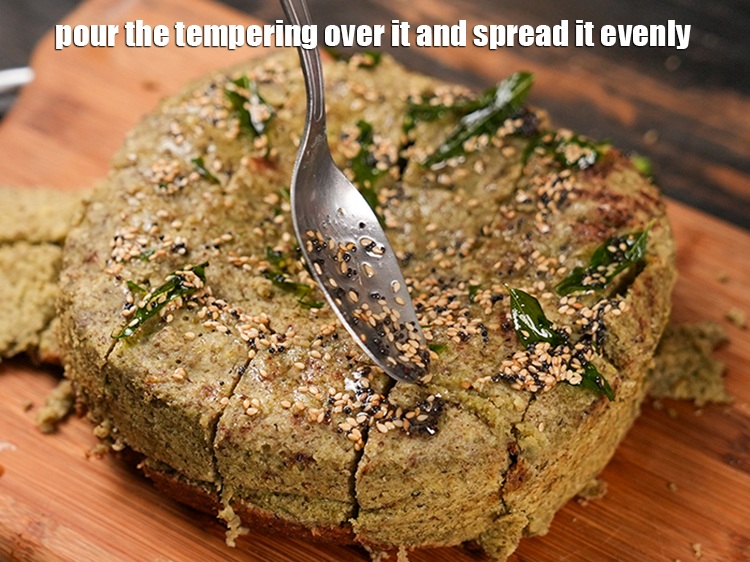 Step 38 – Pour the tempering over it and spread it evenly.