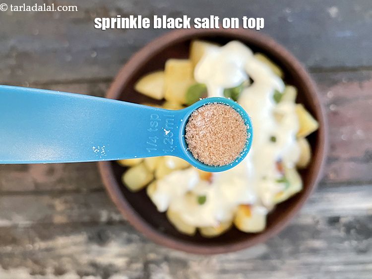 Step 31 – Sprinkle a little black salt. We used 1/8 tsp of black salt per serving of …