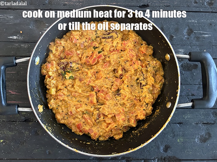 Step 31 – <p>Cook on a medium flame for another 3 to 4 minutes or till the oil …