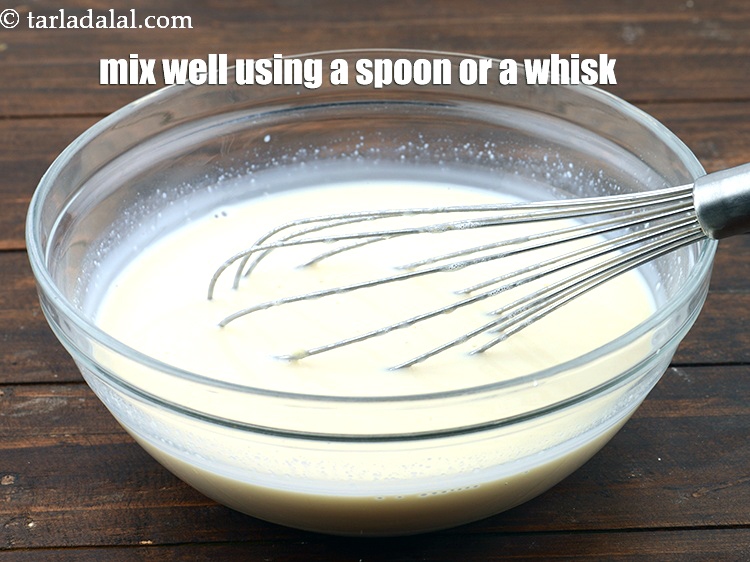 Step 31 – Mix well using a spoon or a whisk. The milk mixture is ready.&nbsp;