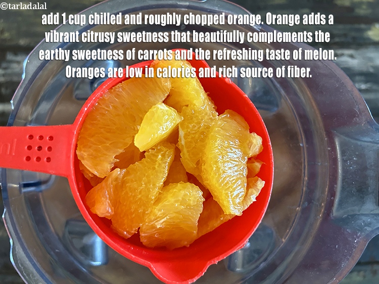 Step 6 – Add&nbsp;<meta charset="UTF-8" />1 cup&nbsp;chilled and roughly&nbsp;<a href="glossary-chopped-orange-1329i">chopped orange</a>.&nbsp;Orange adds a vibrant citrusy sweetness that beautifully …